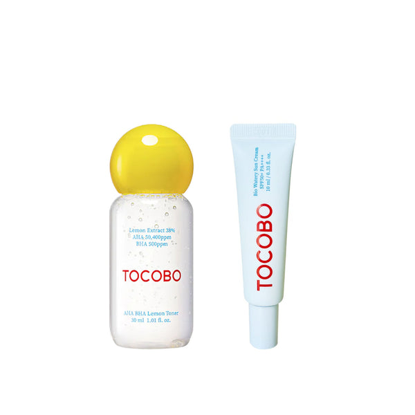 🎁 TOCOBO AHA BHA Lemon Toner 30ML + Bio Watery Sun Cream 10ML